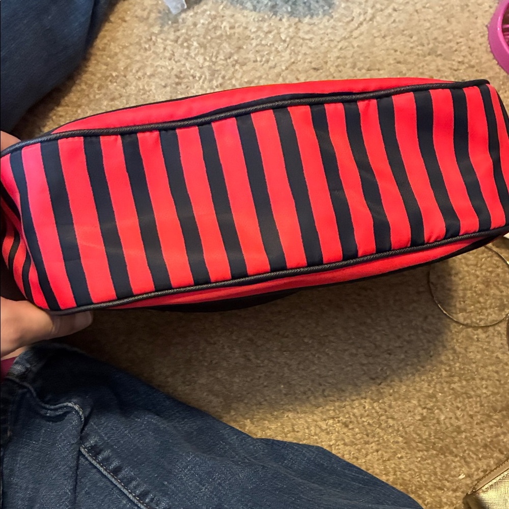 kate spade Pink & Navy Striped Shoulder Bag - Picture 6 of 6